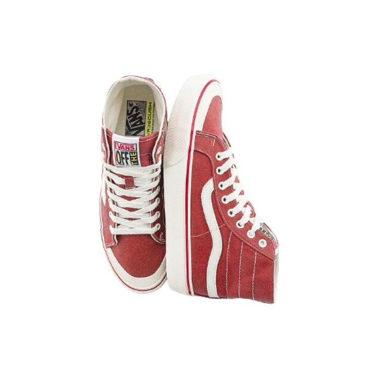 Vans Sk8 Comfortable Simple High-Top Skate Shoes Unisex Sneakers Red VN0A4BX7BJL