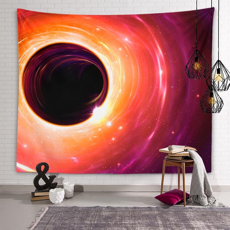 Mysteriöse Milchstraßen-Galaxie Wandteppich Schwarzes Loch Planet Wandkunst Dekoration Schlafsaal Ästhetik Wohnzimmer Schlafzimmer Heimdeko