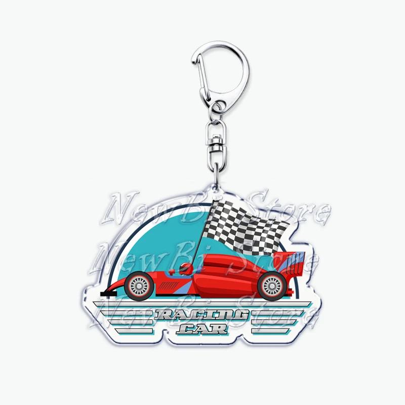 

Super Cool Popular Car Racing Cars Keychains Pendant Keyring for Accessories Bag Key Chain Ring Jewelry Fans Friends Gifts