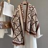Elegance Two-Sided Print Scarf For Women Soft Warm Pashmina Taessl Shawl Autumn Winter Outdoor Coldproof Windproof Blanket