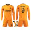 Tricou de Fotbal Real Madrid Mbappe pentru Copii Galben, Kit de Fotbal pentru Tineri Respirabil cu Uscare Rapidă