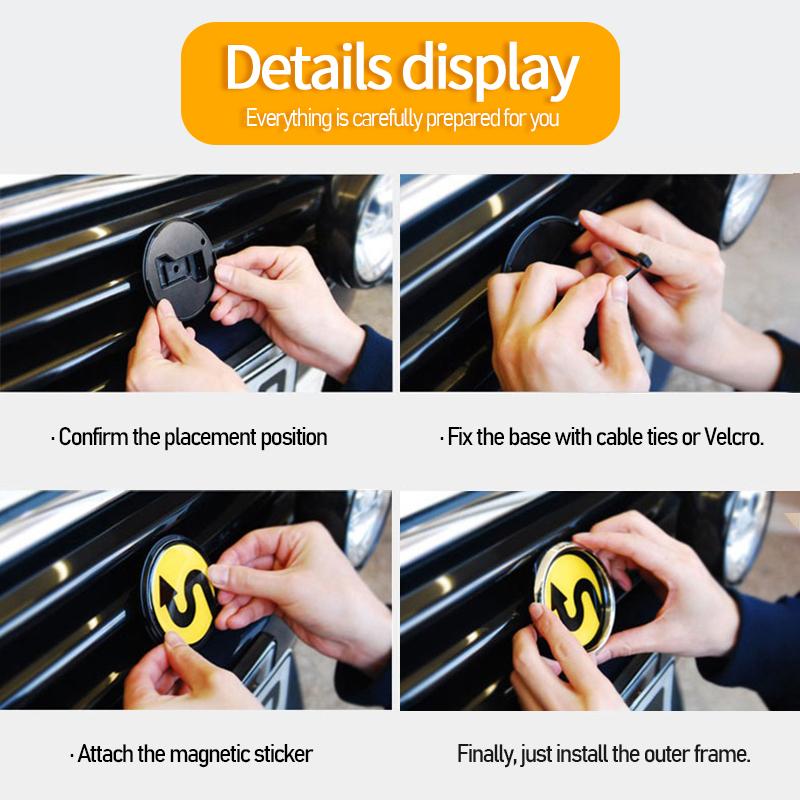 For MINI Cooper S JCW Countryman Clubman 3D Metal Car Front Grill Emblem Badge Decoration Universal Car Styling Accessories