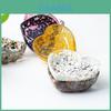 Resin Heart Plate With Natural Crystal Fill For Home Decor And Giftgiving