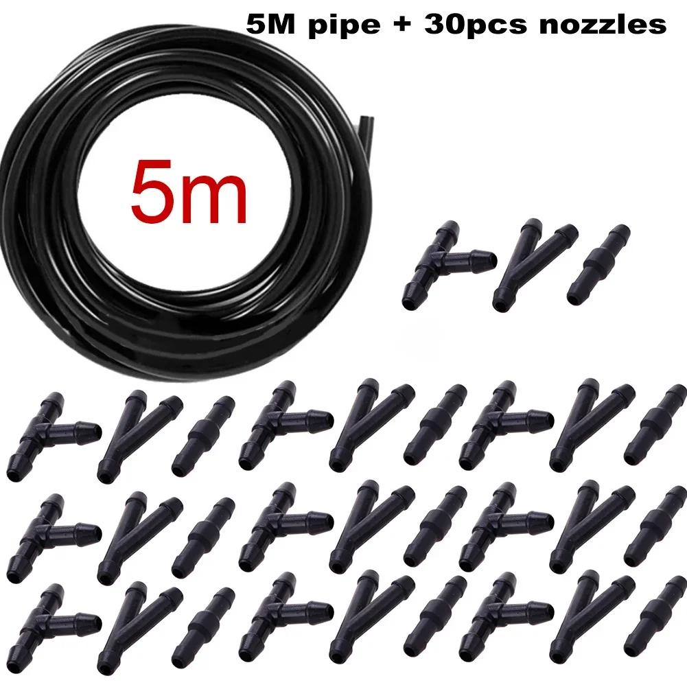 5M/1M Car Wiper Blade Pipe Windshield Wiper Tube with 30/3Pcs T/Y/I Type Splitter Windshield Washer Hose Connector Windshield