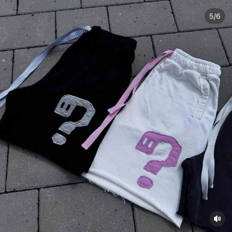 European and American summer street worn print loose drawstring casual shorts