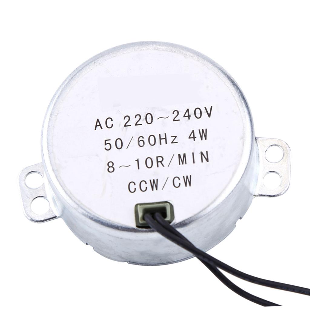 1 ks synchronní motor 220-240 V AC s převodovkou 4 W, otáčení vpřed a vzad(810 ot/min)