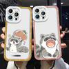 Shockproof Cartoon Astronaut Crystal Case Full Cover Camera Protection Transparent Soft Phone Casing for Samsung