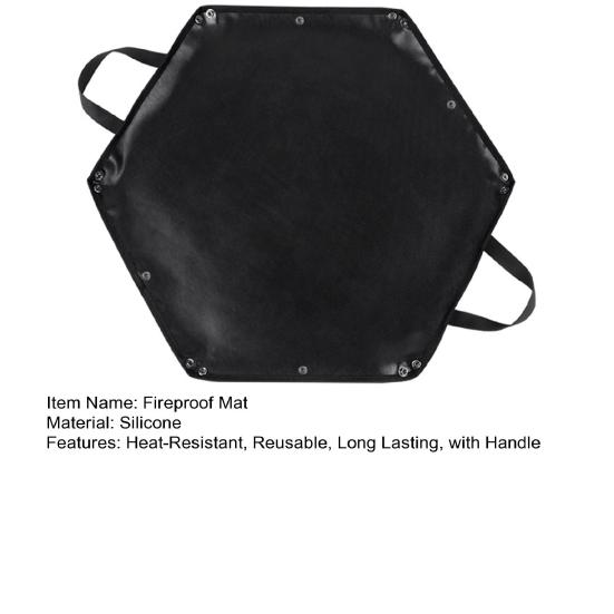 Covor ignifug Tampă rezistentă la foc cu mâner Rezistent la temperaturi înalte Tampă ignifugă din silicon pe două fețe