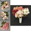 11 Head Polish Rose Buds Silk Bouquet For Wedding Photography Home Decor