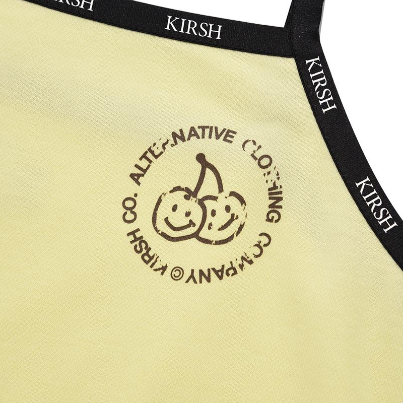 Kirsh Doodle Cherry Sports Dress [Light Yellow]