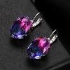 WWJ Unique Mix Color Cubic Zirconia Drop Earrings Gradient Ear Stud