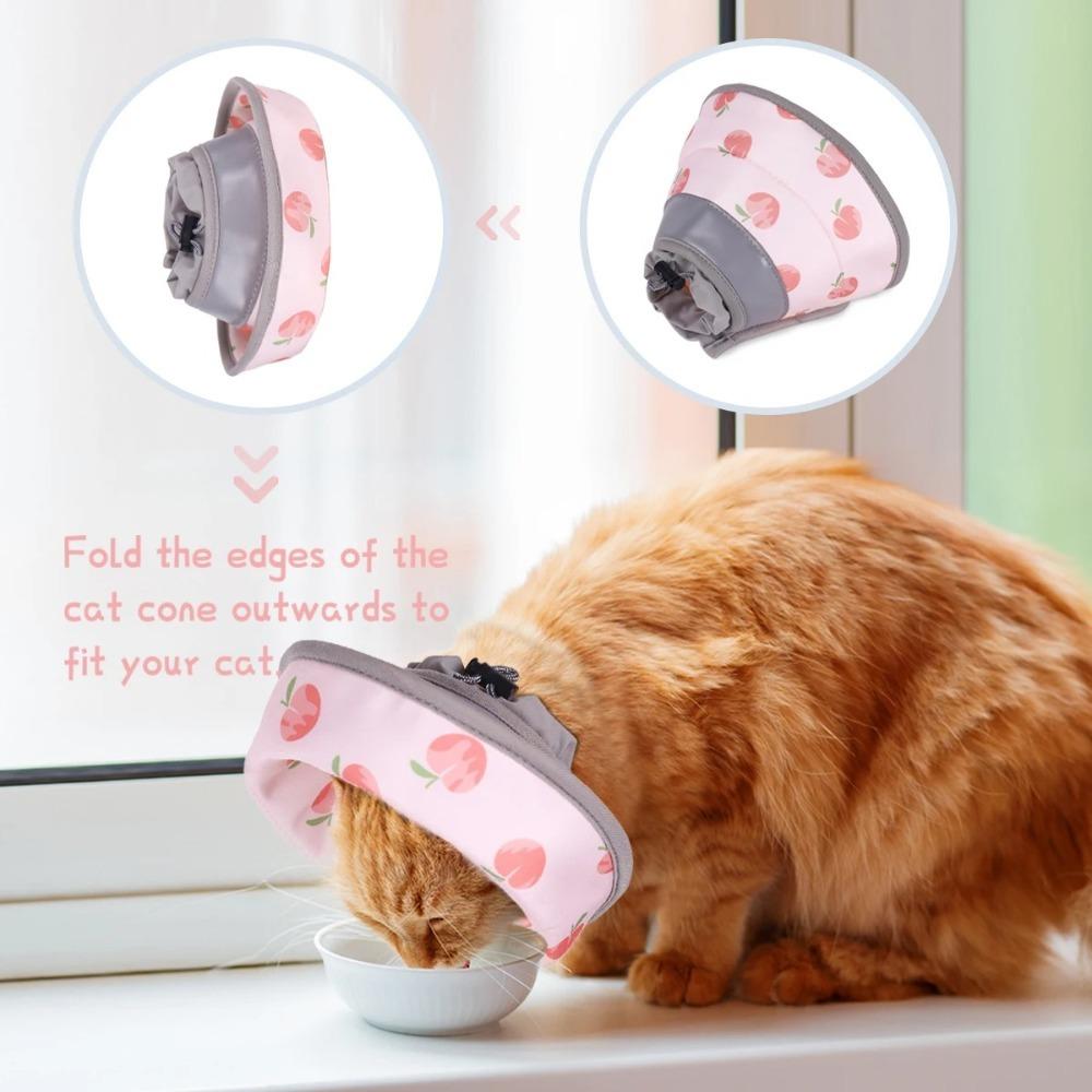 Anti-Bite Cat Recovery Collar Lightweight Elizabethan Collar New Pet Cone Collar  for After Surgery
