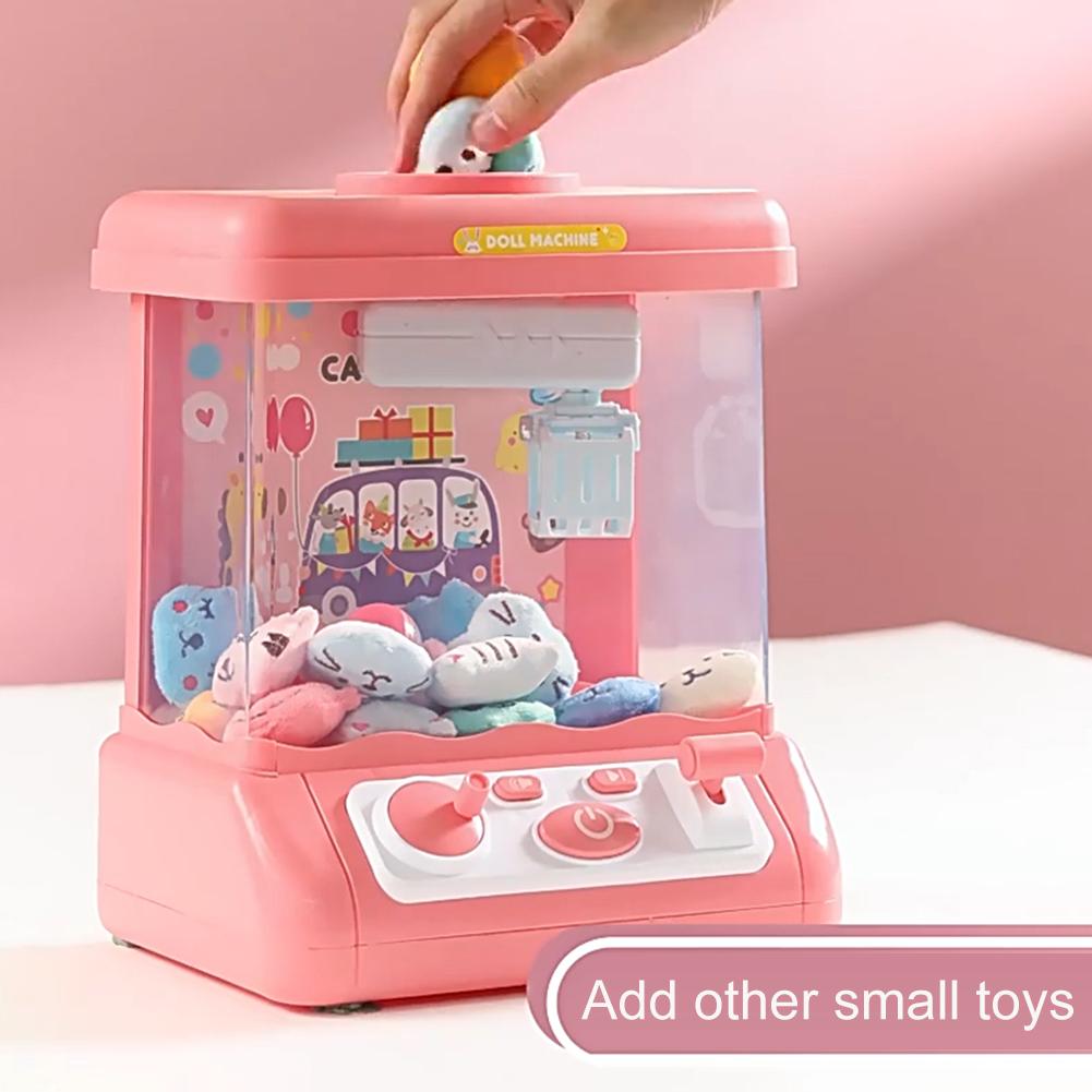 Automatic Arcade Game Toys USB Charging Claw Catch Toy Machines with Music & Light Strong Grip Kids Birthday Gifts