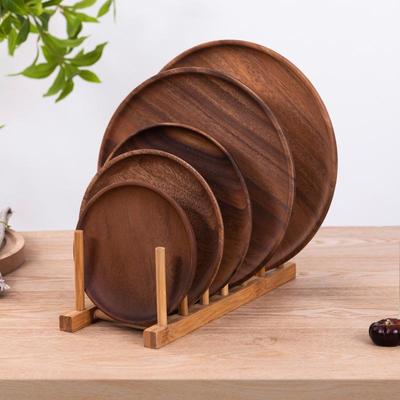 Acacia Wood Tray: Japanese-Style Plate for Tea, Desserts, Fruits, and Storage