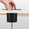 Concealed Wireless Charger, Charging Hub 3 In 1 Embedded Designs with Quick Charge Technology Double USB for Smartphones