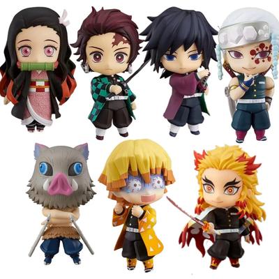 Anime Figures Inosuke Tanjirou Nezuko Zenitsu PVC Toys Action Figura Giyuu Kimetsu Collection Model Doll