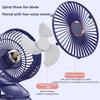 Rechargeable Mini Clip Fan USB Wireless Ceiling Fan LED Night Light Fan  for Home Camping Office