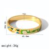 Modern Stainless Steel Cuff Bracelet With Engraved Pattern For Elegant Summer Style