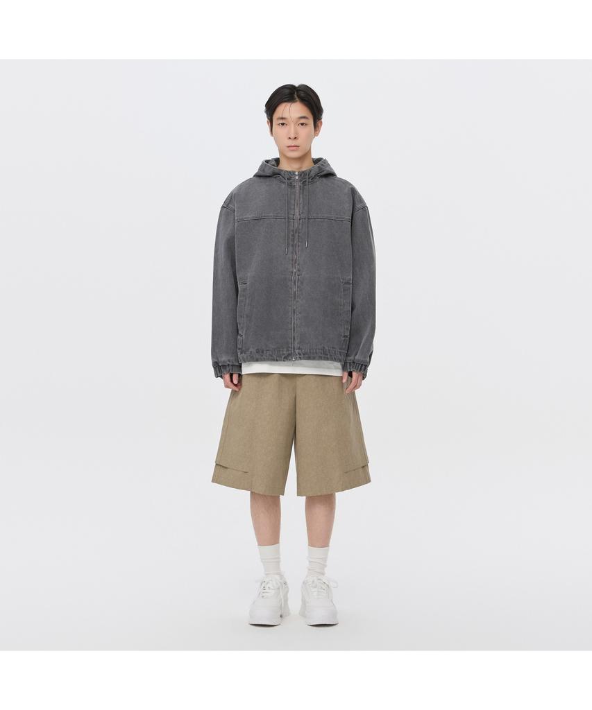 Customellow [Essentials] Gray Denim Hood Blouson C9Uam26381Gyd