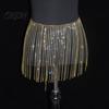 Disco Party Hip Chain Rhinestone Tassel Waist for Women, Sparkly Sexy Belly Dance Body Skirt-Style Crotch Covering Accessory, Elastic Belt Stage