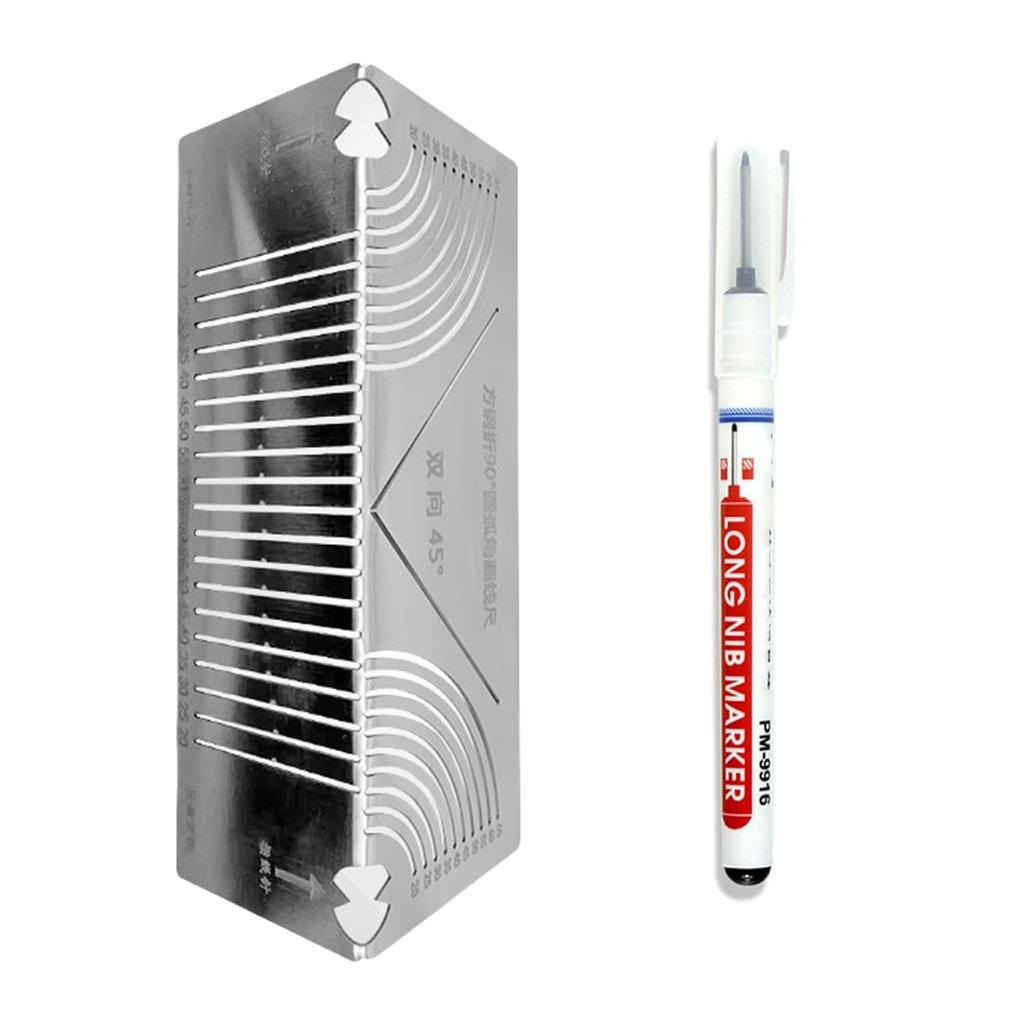 Adjustable Angle & Arc Marking Tool Dual-Purpose Metal Scriber for Metalworking Welding Engineering and Construction