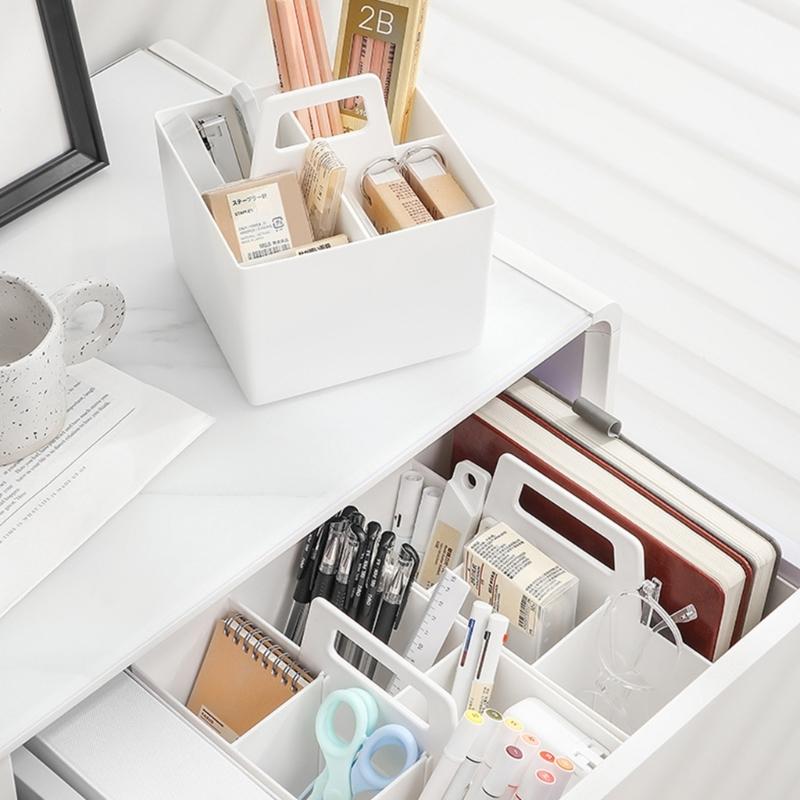Plastic Divider Basket Multiple Compartments Desktop Arrangement Tabletop Cases Shelf Containers Cosmetic Sorting Cases