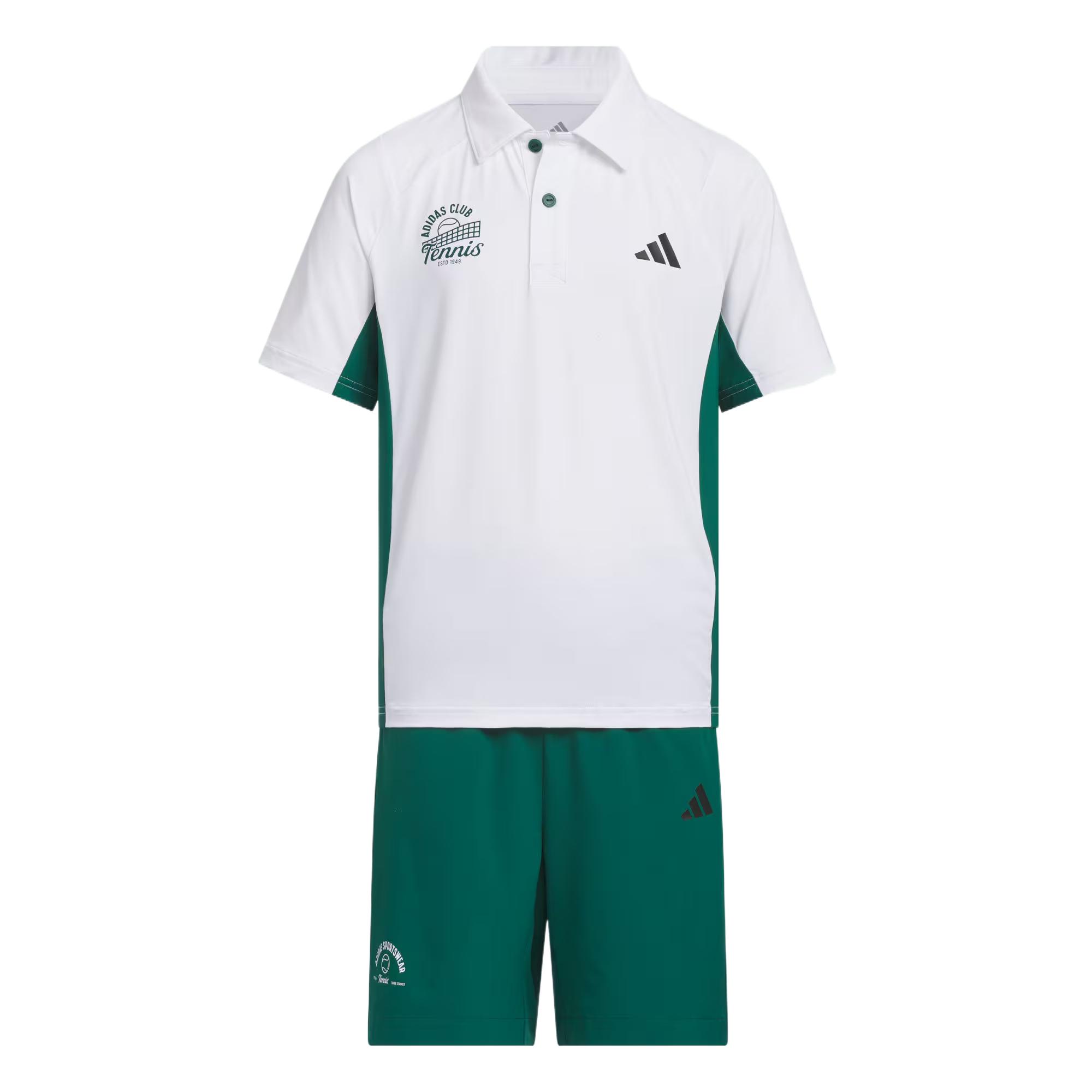 

Adidas Casual Sportswear SportswearClimacool 2 Piece Set White Forest Green Children Aged 3 7 Years Old KF0399 164 CM