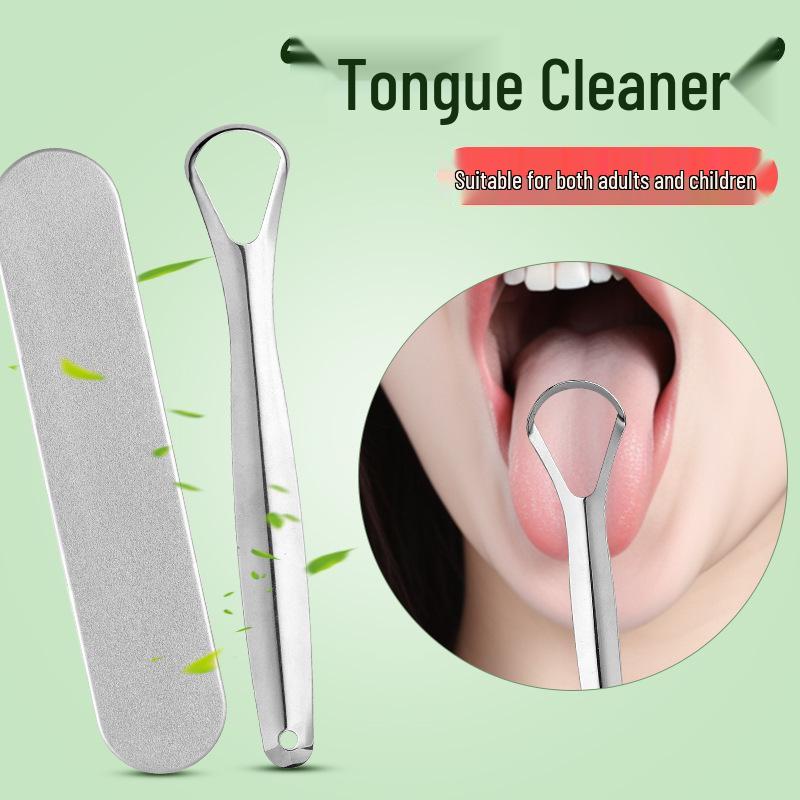 Stainless Steel Tongue Scraper & Coating Cleaner for Fresh Breath