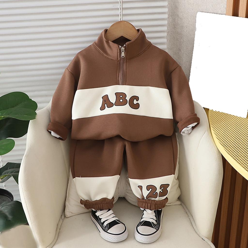 Spring Fall Clothes Set Letter Print R-Neck Sweatshirt Long Pants Toddler Valentines Day Outfit