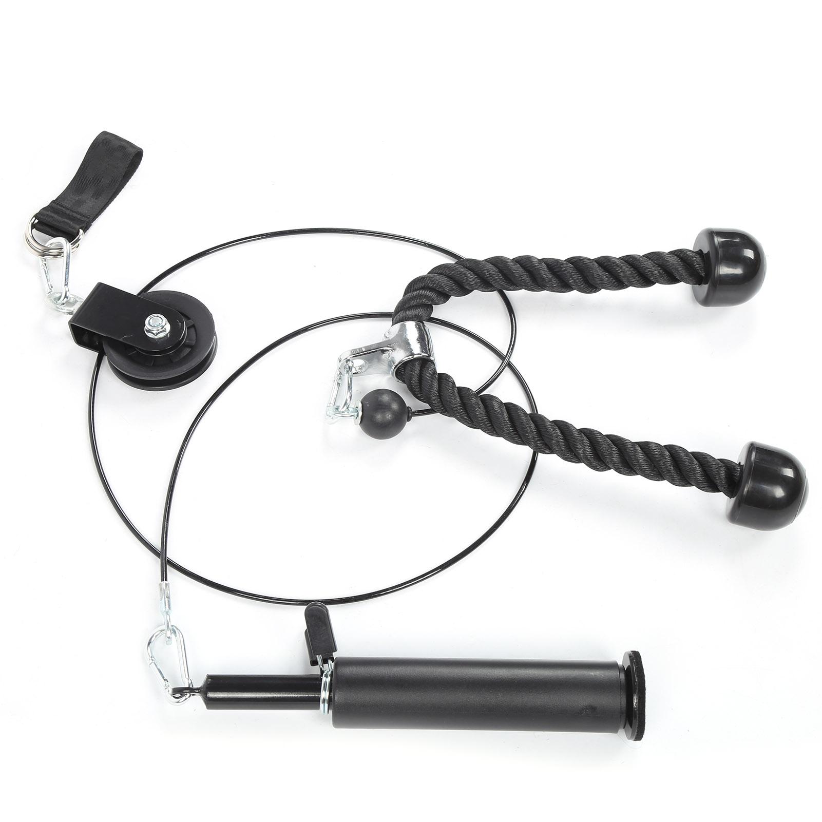 DIY Fitness Equipment Set Pulley Double End Pull Strap Arm Power Triceps Strength Training
