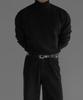 Baulopeulodeogteu Soft Double-Weave Mock Turtleneck Knit [Black]