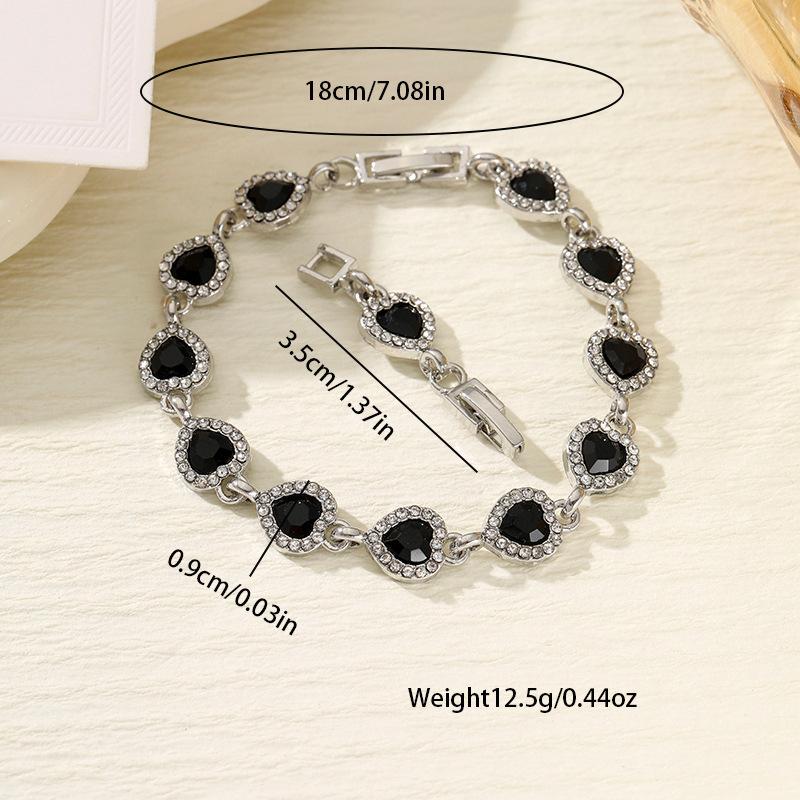 Hochwertiger süßer Liebes-Imitations-Zirkonschmuck mit Diamanten herzförmiges Armband