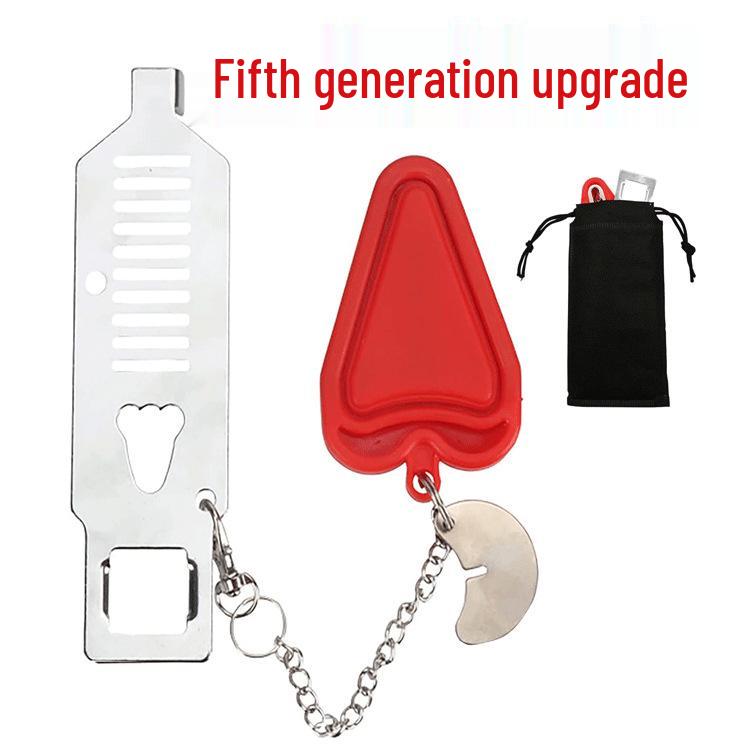 Tragbares Türschloss: Doppelnutzungs-Diebstahlsicherungstürstopper und Störsender ohne Bohren