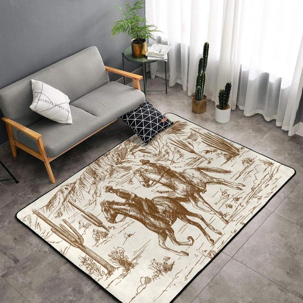 Cute Dog Paws Area Rug Non-Slip Soft Microfiber Washable Inside Floor Mats Black and White Animal Tracks Throw Rugs Carpet for
