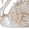 2Pcs Swan Sculpture Elegant Collectibles Modern Housewarming Gift Swan Figurine for Office Cabinet Bedroom Entrance Desktop