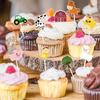 27 PCS Farm Animal Cake Decorations Party Decorations for Birthday Parties, Livestock Farm Cartoon Coasters Party Supplies