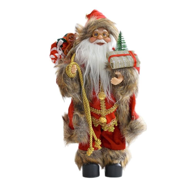 

Red Santa Doll Ornament Figurine Christmas Decoration For Living Room Shelf Desktop Decoration