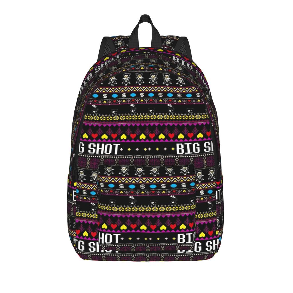 Deltarunes Ralsei Fashion Backpack Outdoor Student Business Role-Playing Daypack for Men Women College Canvas Bags