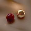 French Earrings, Niche Design, High-End Earrings, Women's Red Temperament, Socialite Earrings