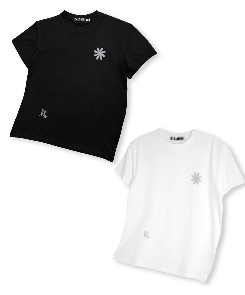 Damiswi Reflective Signature D-Logo Crop T-Shirt_Black