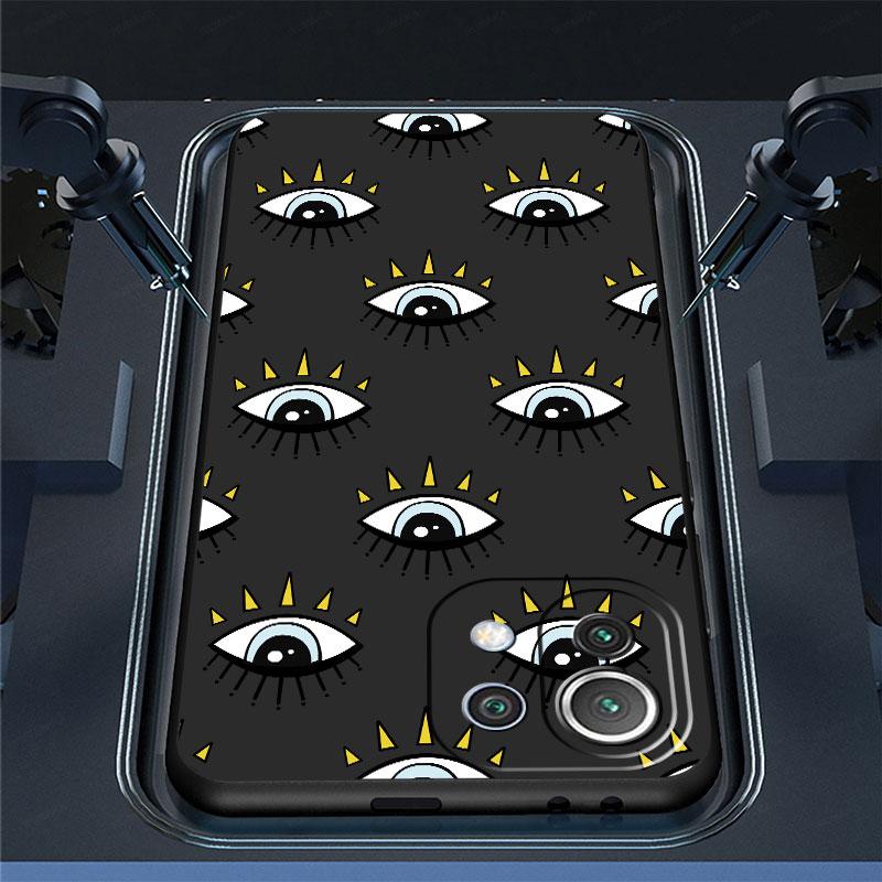 Stoßfeste Silikon Lucky Eye Blauer Böser Blick Druck Handyhülle für Xiaomi Mi 11X 10T 10 12S 12 Pro 11i 11 Lite 10S 11T 12X 11 Tasche