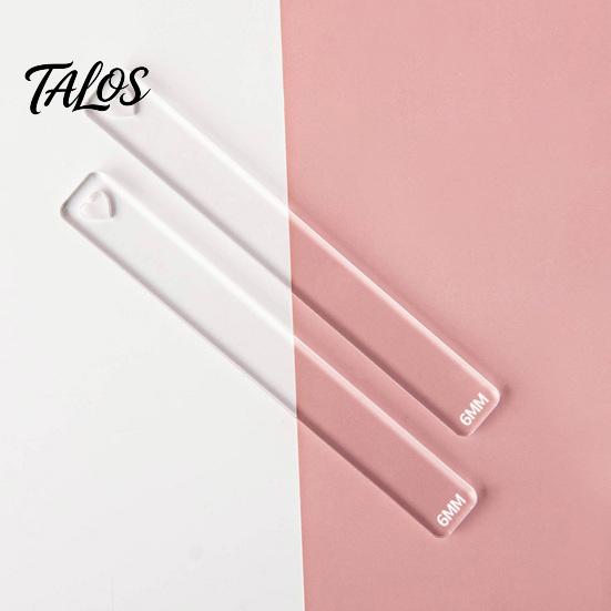 Acrylic Clay Depth Guide 1 Pair Polymer Guide, 2/3/4/5/6mm Pottery Rolling Pin DIY Tools Transparent Thickness Ruler for Rulers