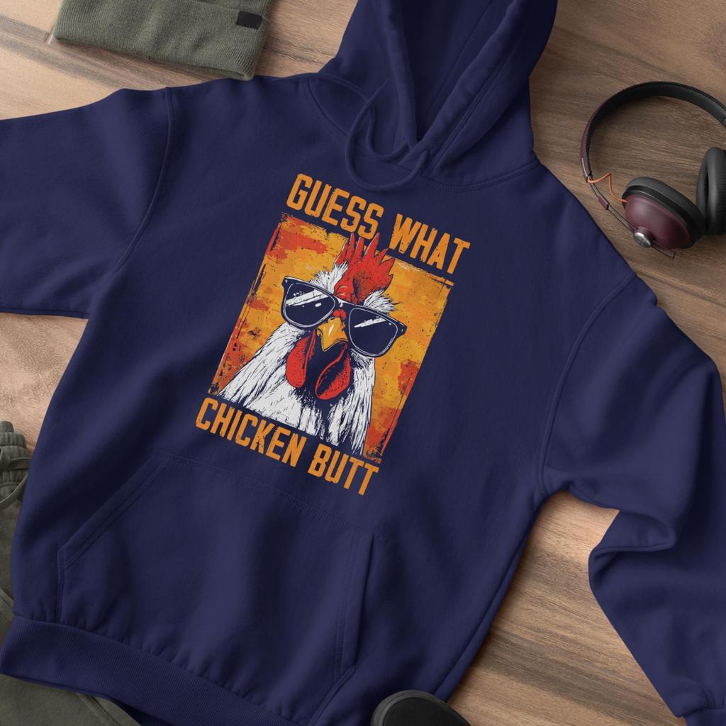 Retro Guess What Chicken Funny Graphic Print Pullover Hoodie for Christmas Gift Dan Levy Fans Lovers Streetwear Fleece Unseix