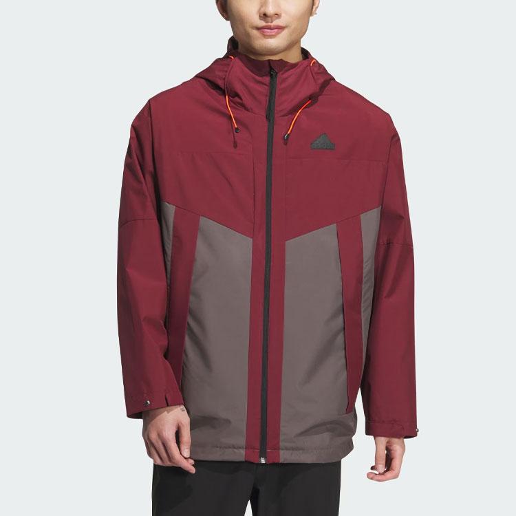adidas CITY ESCAPE Blocking Jacket Jackets & Coats Men's Dark Red JE8577