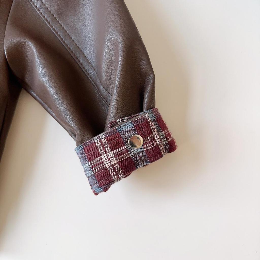 Korean-Style Girls' Leather Jacket - Spring/Autumn Fashionable Casual Coat BQB015