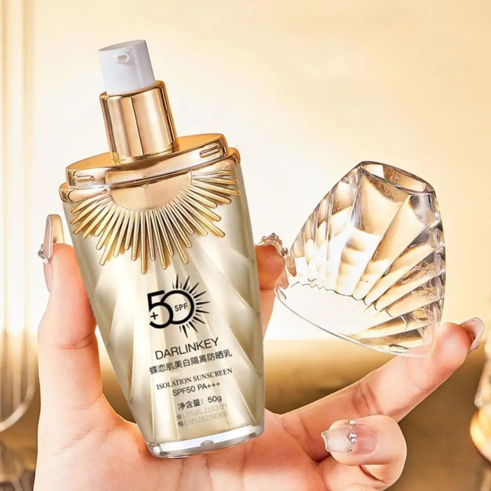 Protetor Solar Clareador Cuidado Facial Loção Controle de Oleosidade Protetor Solar SPF50+++ Hidratante Corretivo Facial CC Cream Base Maquiagem Skincare 50g
