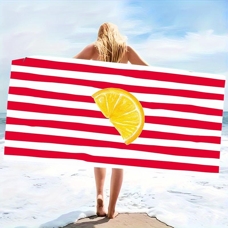 Minimalist Modern Striped Microfiber Beach Towel Oversized Extra Large Sand Free Pool Towels Quick Dry Super Absorbent Swim