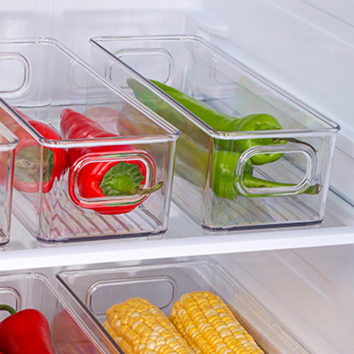 

1pc-Refrigerator Food Storage Container Refrigerator Organizer Bins Stackable Fridge Food Storage Box with Hand Kitchen Accessor