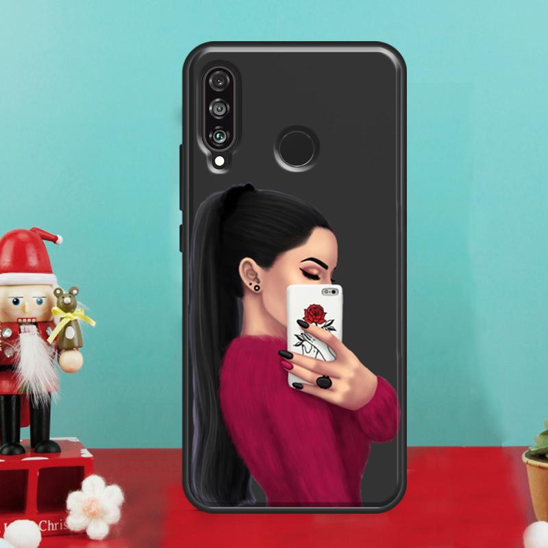 Fashion Girl Art For Huawei Nova 9 10 SE 12i 12s 11i 8i Y90 Y60 Y70 Y72 Y73 Y61 Y91 P60 Pro P30 P40 Lite Case