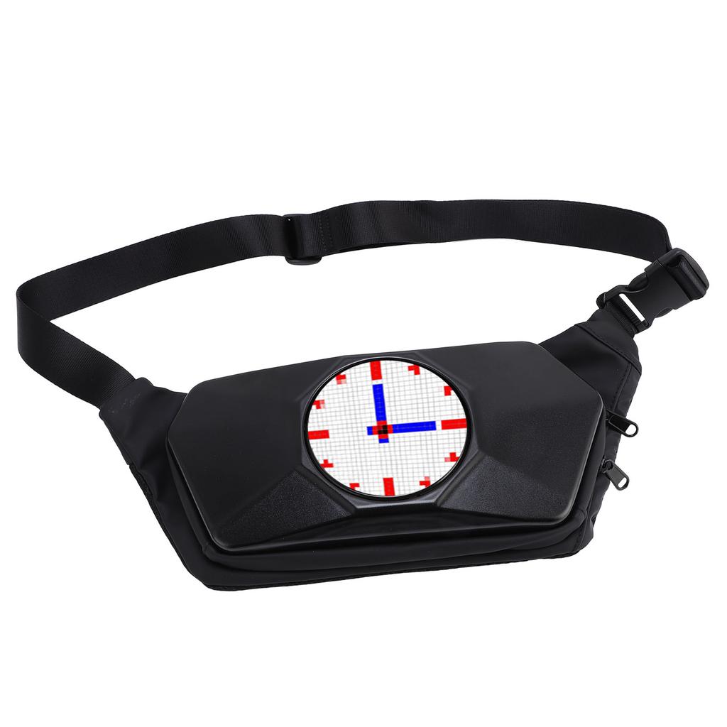 LED-Schlingentasche 32 x 32 Pixel Bunt Regendicht Programmierbare LED Schulter-Brusttasche für Reisen Wandern